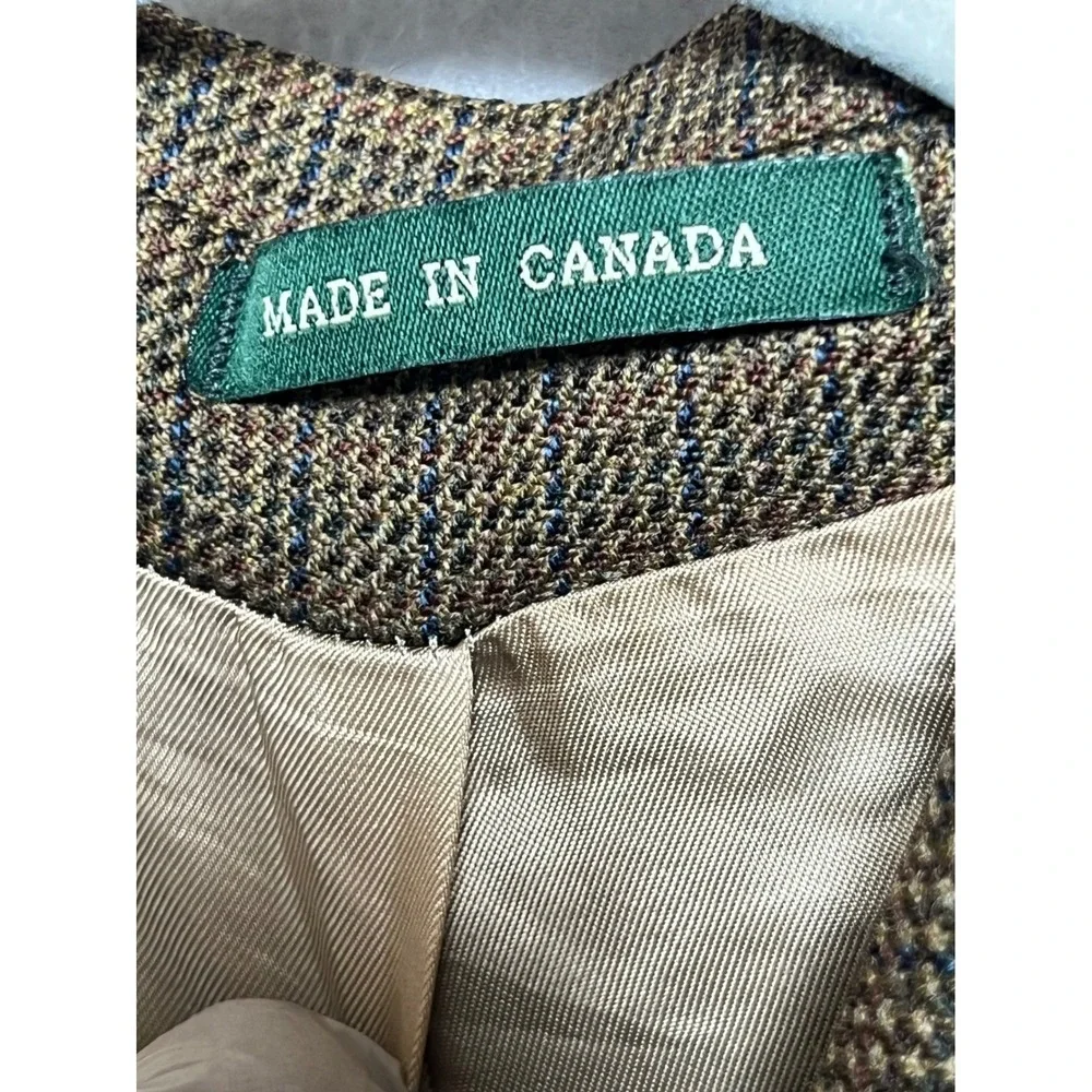 Lauren Ralph Lauren Mens 42R Brown Plaid Wool Blazer‎ Jacket Sport Coat